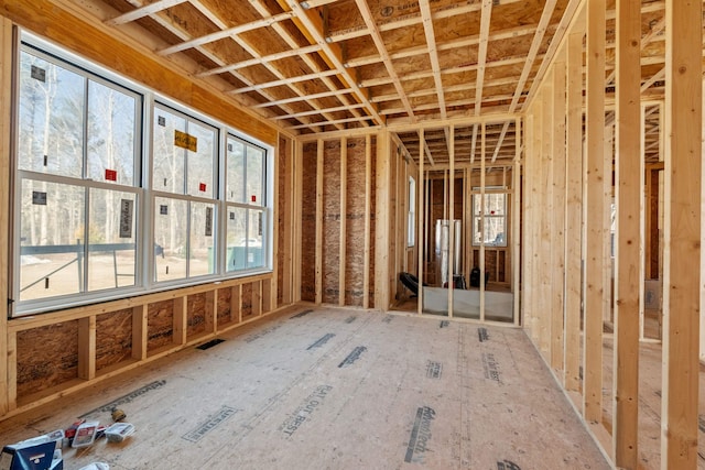 miscellaneous room featuring visible vents and a healthy amount of sunlight