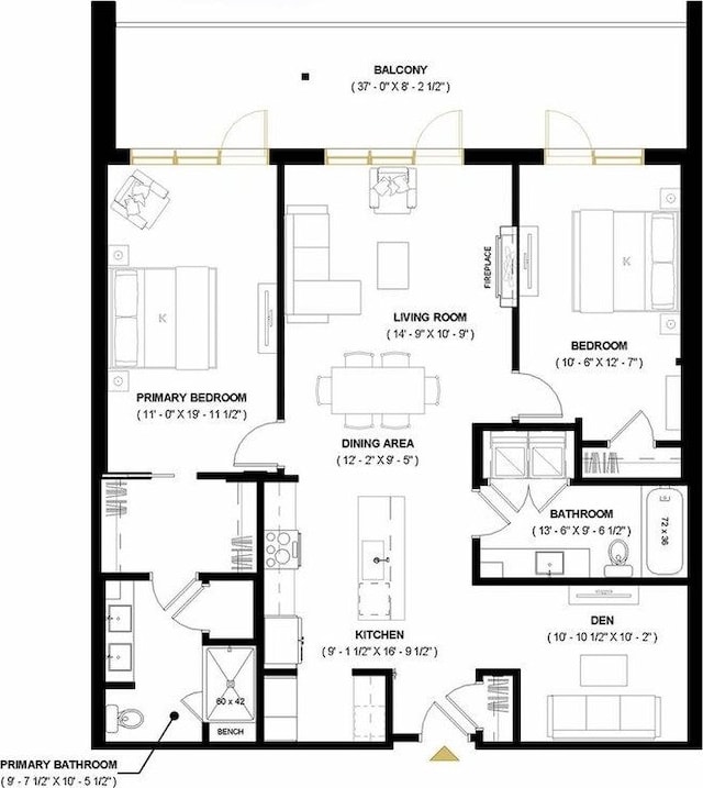 125 Cambrian Way Unit 605, Burlington, VT 05401 - home floor plan