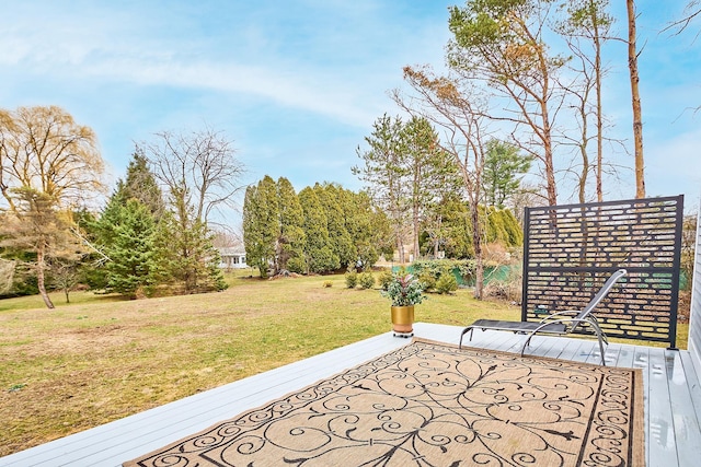 view of patio with a wooden deck