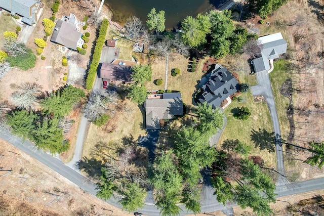 aerial view with a residential view