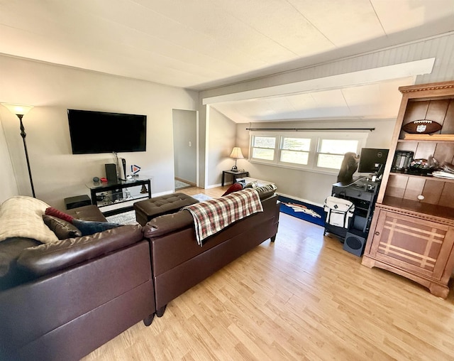 living room with light wood-style flooring