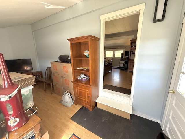 interior space featuring wood finished floors