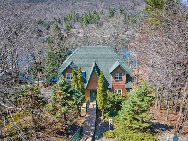 aerial view with a view of trees