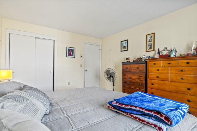 bedroom featuring a closet