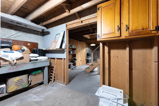 view of basement
