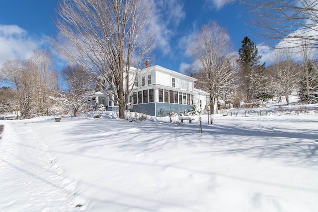 view of snowy yard