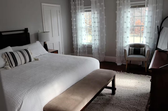 bedroom with baseboards