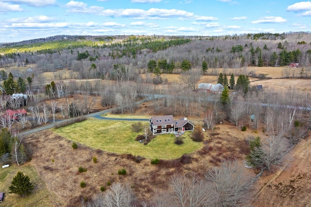 aerial view featuring a rural view