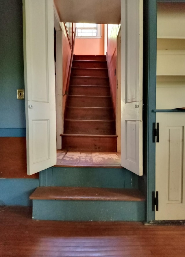 113 Conversevillle Rd, Rindge, NH 03461 - staircase with wood finished floors