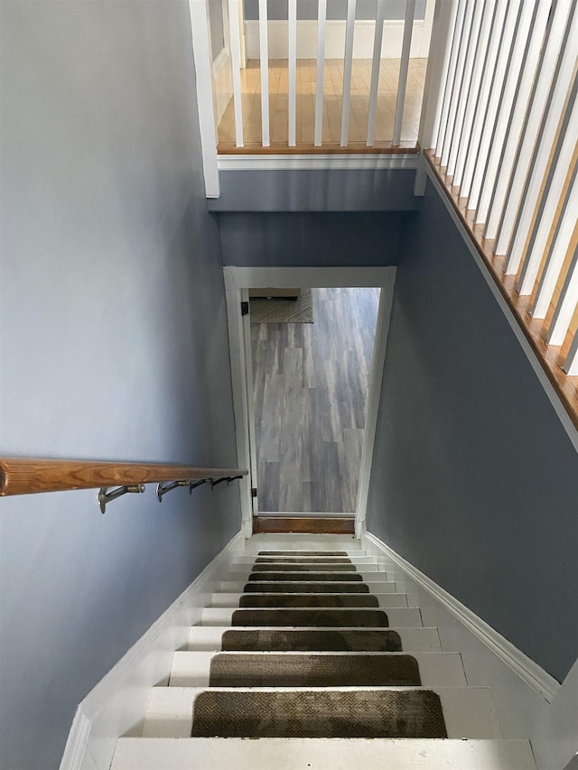 stairs with baseboards