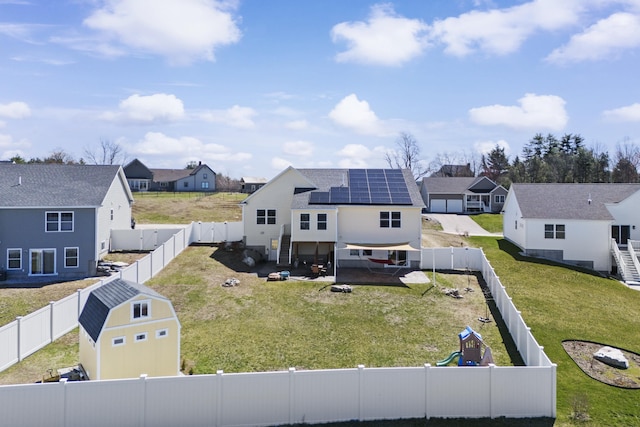 aerial view featuring a residential view