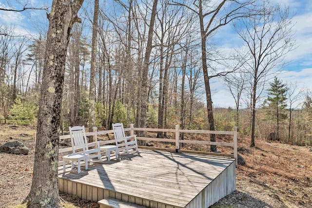 view of wooden terrace