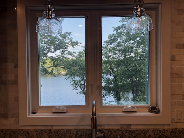 room details with a water view