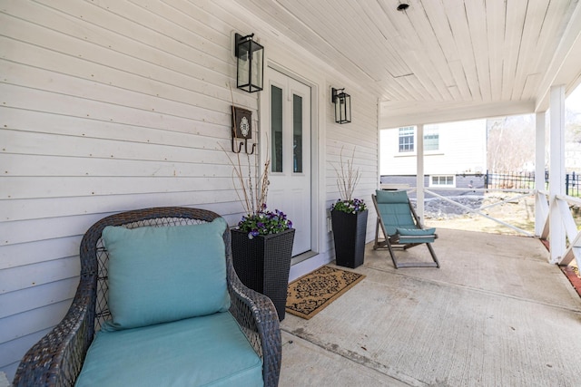 view of patio / terrace with a porch