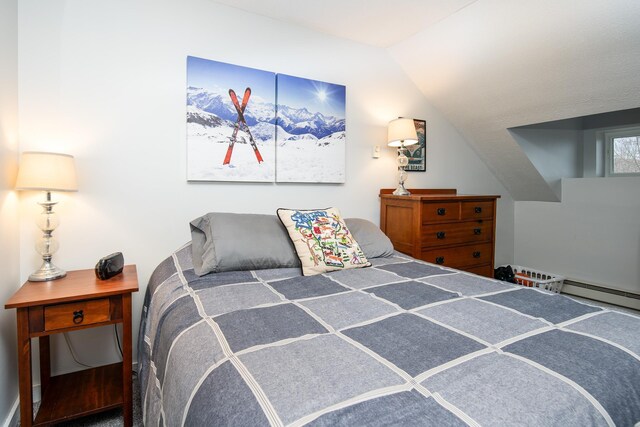 135 E Mountain Rd Unit 1F7, Killington, VT 05751 - bedroom with vaulted ceiling