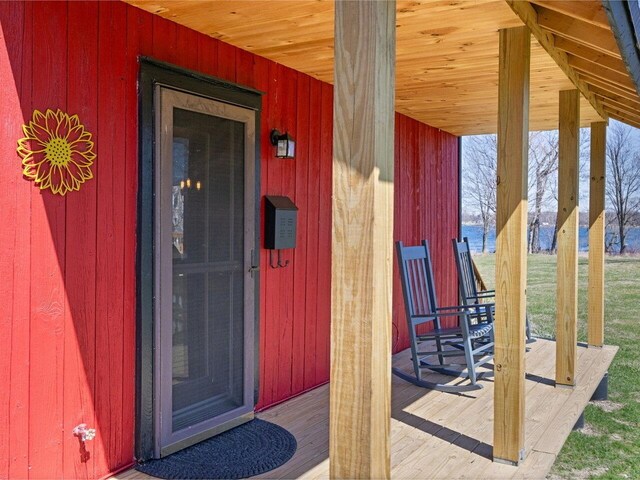 view of doorway to property