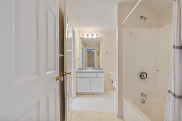23 Hampton Mdws, Hampton, NH 03842 - bathroom featuring toilet, vanity, and shower / bathtub combination with curtain