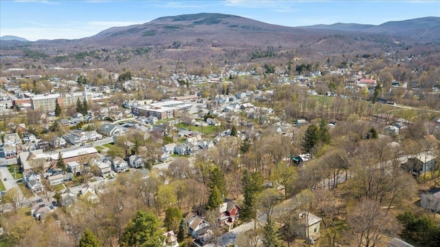 aerial view featuring a mountain view