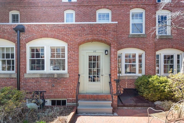 98 Hollis St, Manchester, NH 03101 - doorway to property with brick siding