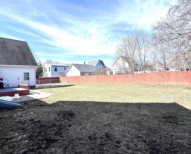 14 Summer St, Northumberland, NH 03582 - view of yard with a fenced backyard, a residential view, and a deck
