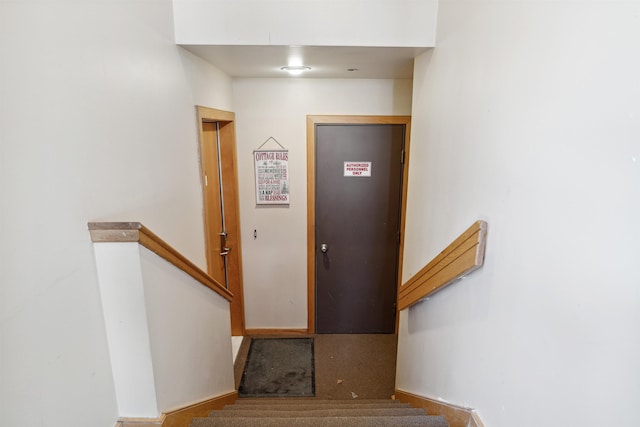 foyer featuring stairway