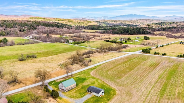 770 Buck Hollow Rd, Fairfax, VT 05454 - birds eye view of property featuring a rural view and a mountain view
