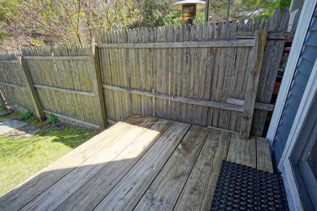 wooden terrace with fence