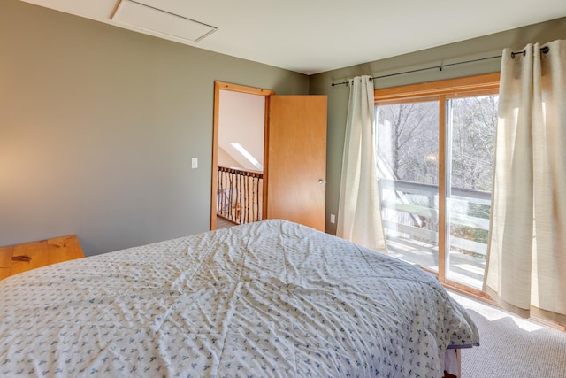 bedroom with access to outside