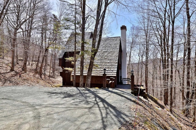 78 Coopers Trce, Plymouth, VT 05056 - view of property exterior with a chimney