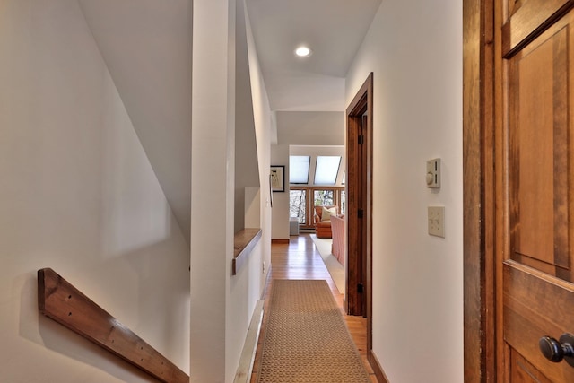 78 Coopers Trce, Plymouth, VT 05056 - hall with recessed lighting, light wood finished floors, and baseboards