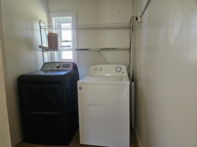 laundry room with independent washer and dryer and laundry area