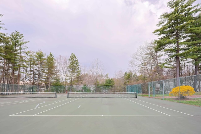 view of sport court with fence and community basketball court