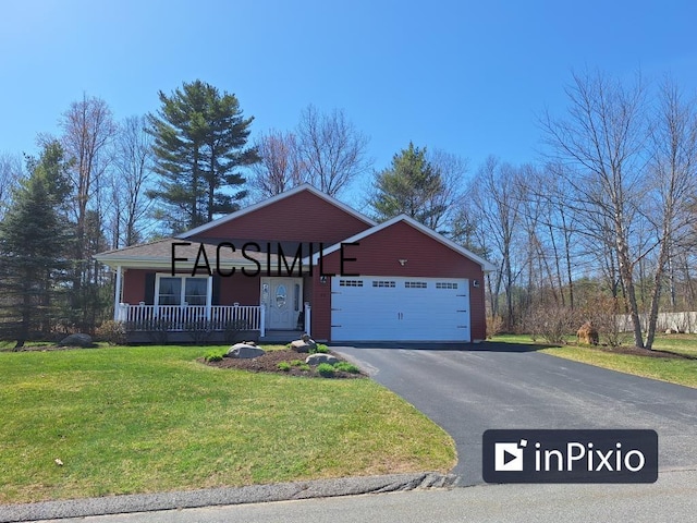 92 Old Prescott Hill Rd, Laconia, NH 03246 - ranch-style home featuring a front yard, an attached garage, and driveway