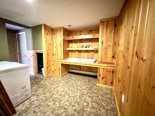 207 Blakely Farm Rd, Colebrook, NH 03576 - unfurnished office with a baseboard heating unit