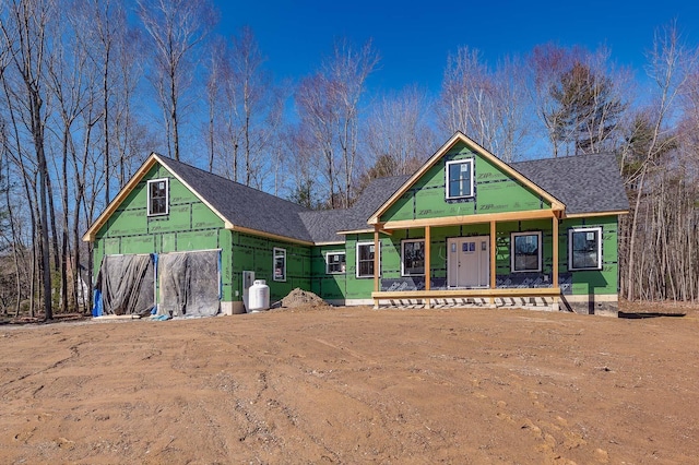 property in mid-construction with a porch