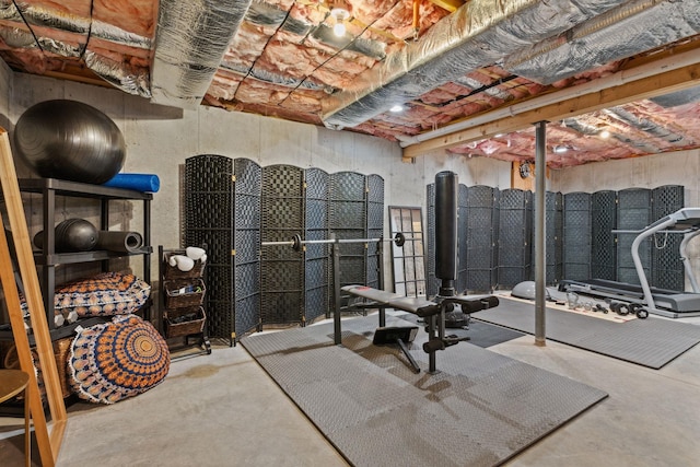 view of workout area