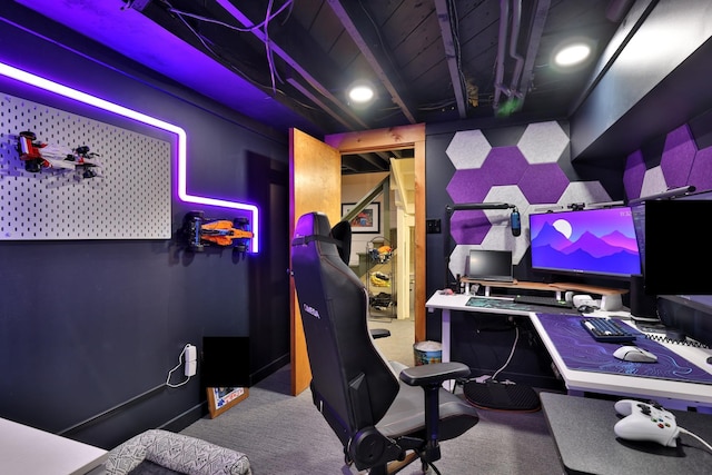 view of office area