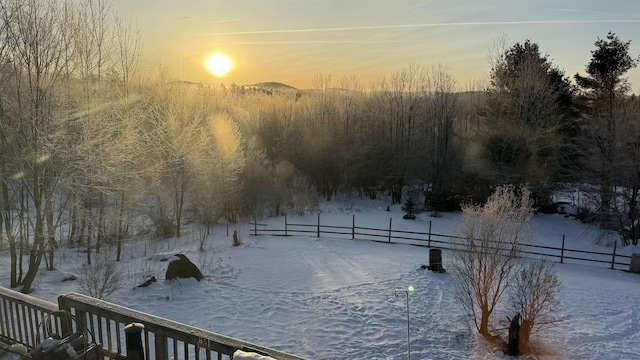 view of snowy yard