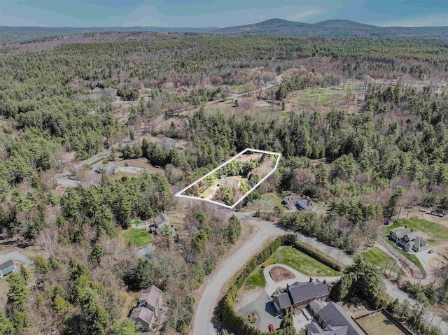aerial view with a view of trees
