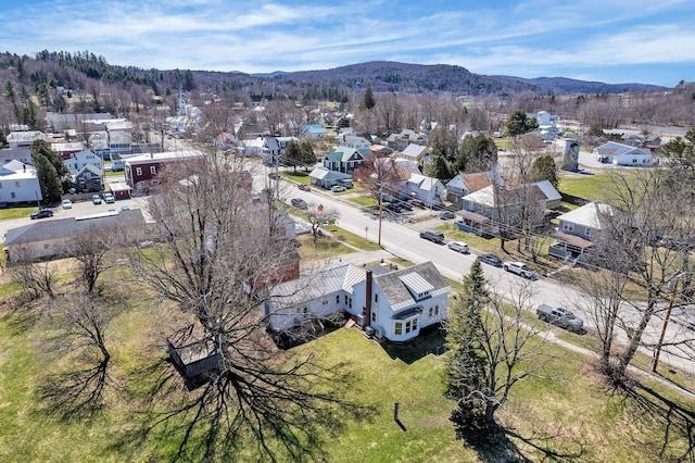 bird's eye view with a mountain view and a residential view