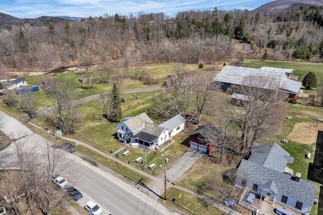 aerial view featuring a mountain view