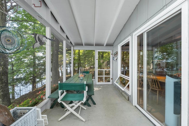 view of sunroom