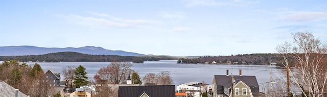 water view with a mountain view