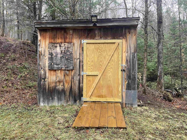 view of shed