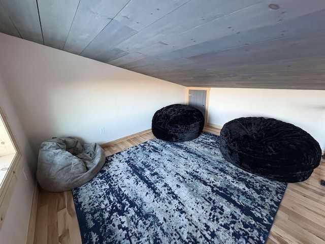 sitting room with wood finished floors