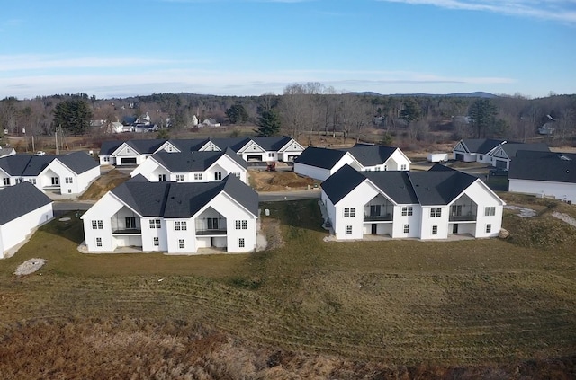 bird's eye view with a residential view