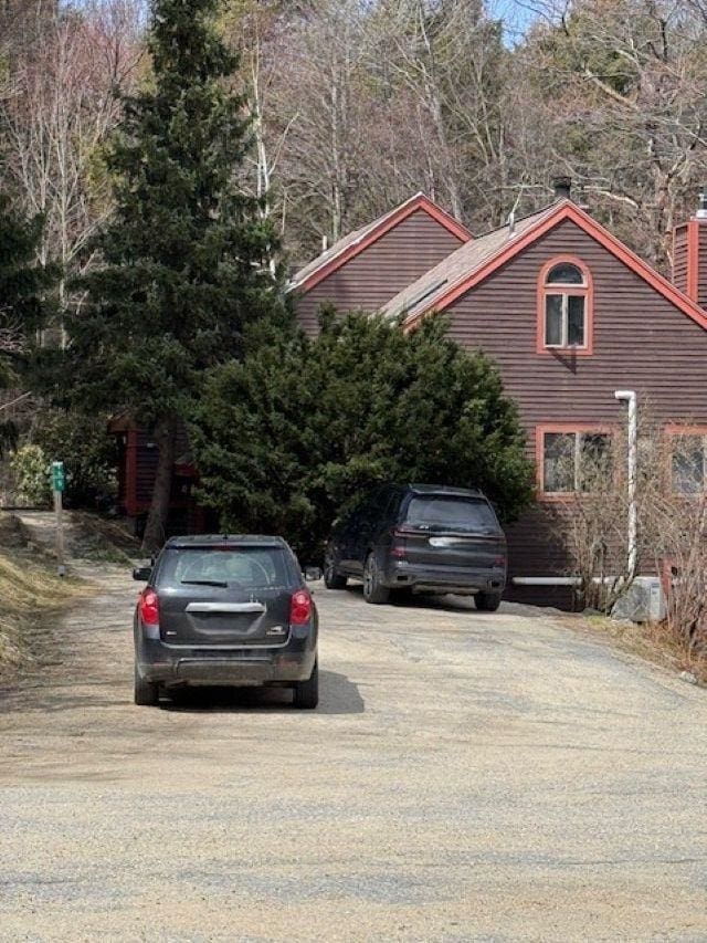 view of front of property featuring a chimney