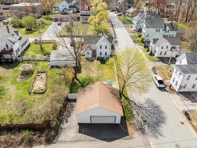 aerial view with a residential view