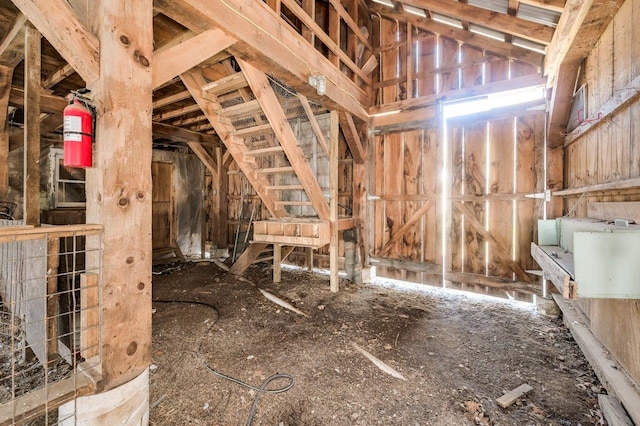 miscellaneous room with vaulted ceiling