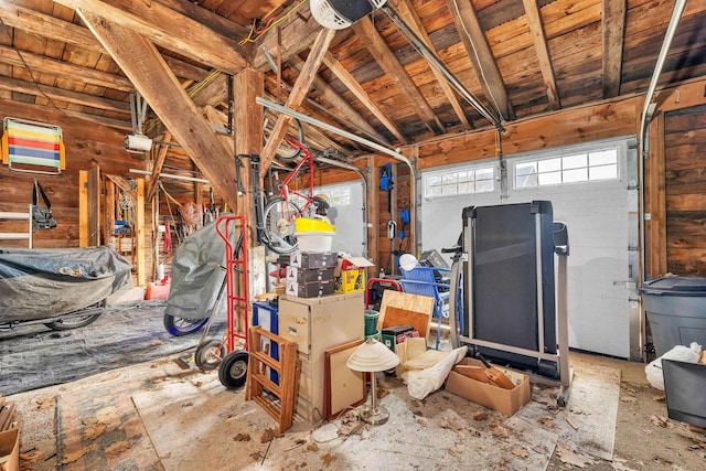 below grade area with a garage